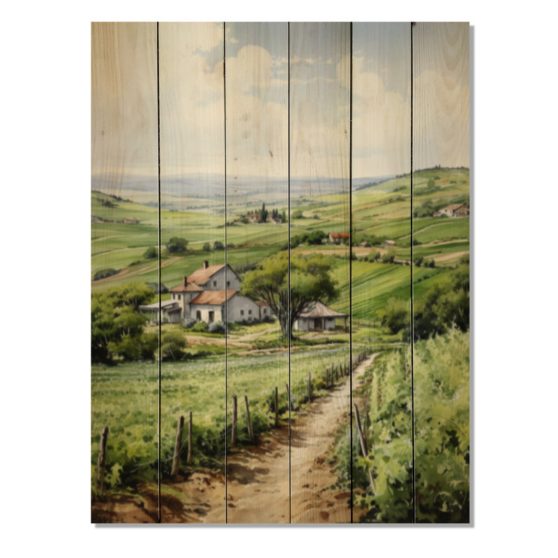 Farmhouse Country Serenade I sur impression sur bois, H 32 po x l 24 po x P 0,78 po
