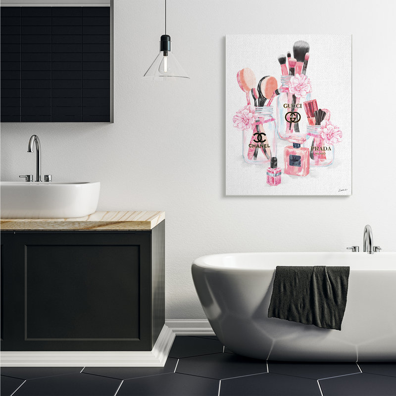 Accessoires de mode glamour en pots, Toile tendue, H 48 po x l 36 po