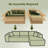 Kustas 2 - Piece Upholstered Boneless Compression Sectional with Pillow, No Assembly Required Sleeper Sofa, Free Combination Sofa Bed for Living Room-239932837-232863139