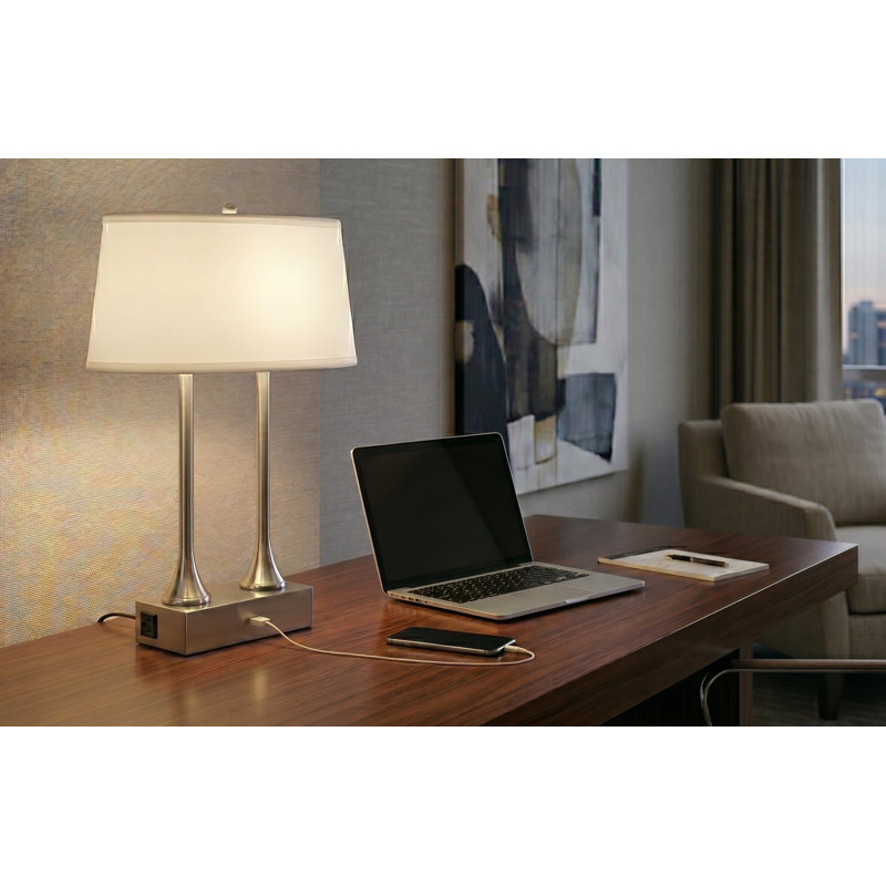 Teardrop Group Metal USB Table Lamp