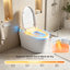 Toilette intelligente une pièce avec bidet intégré et réservoir caché, chasse d'eau automatique, siège chauffant, lavage à l'eau chaude, sécheuse, veilleuse et télécommande