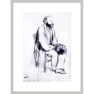 Étude pour un portrait de Manet par Edgar Degas, impression giclée encadrée