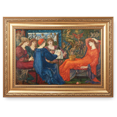 Laque vénitienne par Edward Burne-Jones, taille de l'image encadrée: 30 x 22 pouces, taille de l'image: 16 x 24 pouces, reproductions d'art The World Classic, cadre mural doré, art mural pour la décoration intérieure