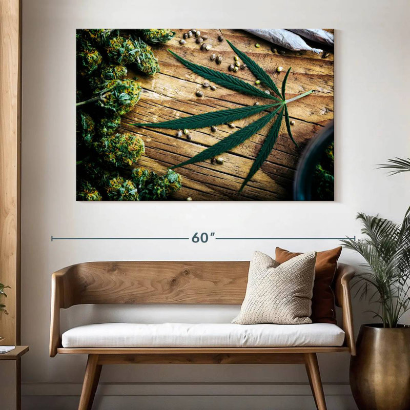 Dried Marijuana, 34" H x 51" W
