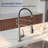 Commercial 2-Function Pull Down Single Handle Kitchen Faucet-126446265