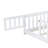 Rubber Wood Floor Bed With Safety Guardrails And Eco-Friendly Paint For Compact Rooms