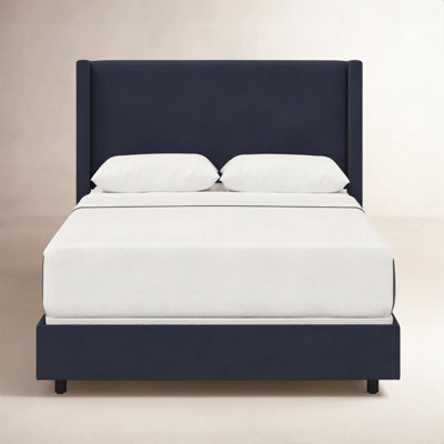 Hanson Upholstered Wingback Bed