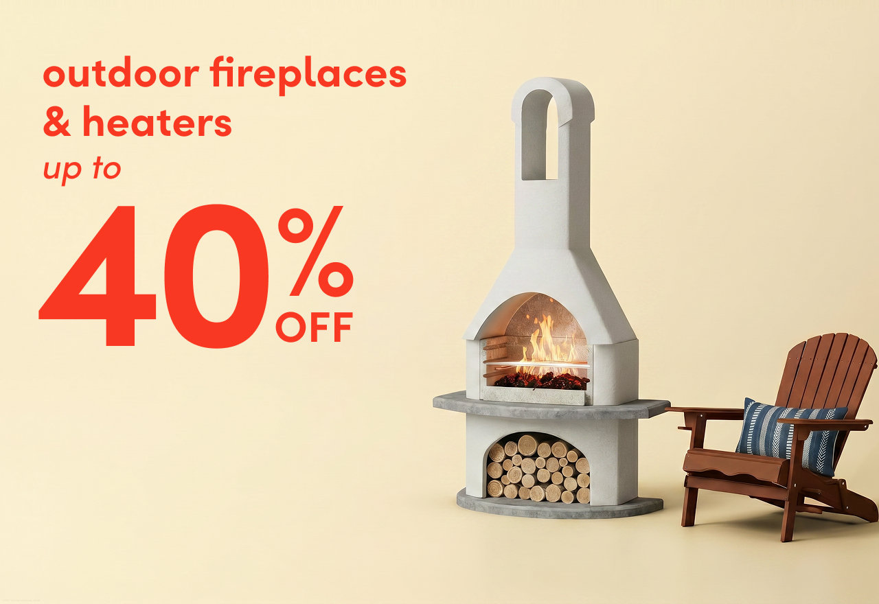 outdoor fireplace & heater clearance