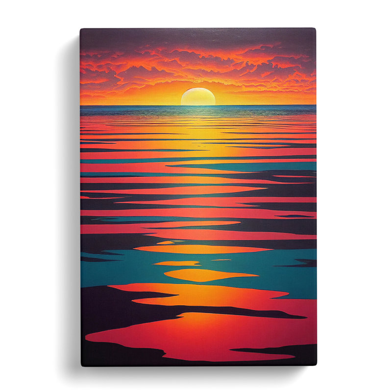 XC1022-1975X Evocative Sunset - Wrapped Canvas Painting, 60cm H x 40cm W