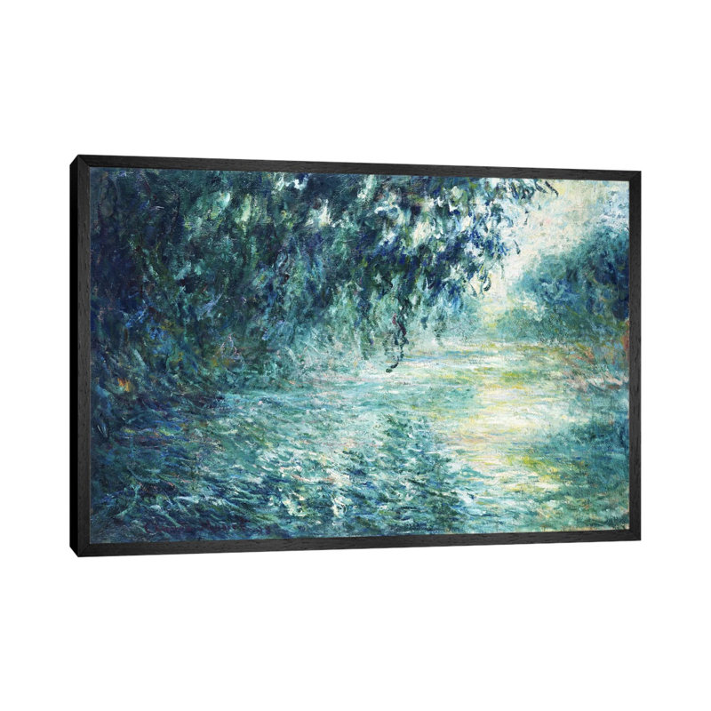 Claude Monet - Print on Canvas, 101.6 cm H x 66.04 cm W, Black Framed