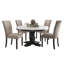 Chaise d'appoint rembourrée en lin Ailt Beige