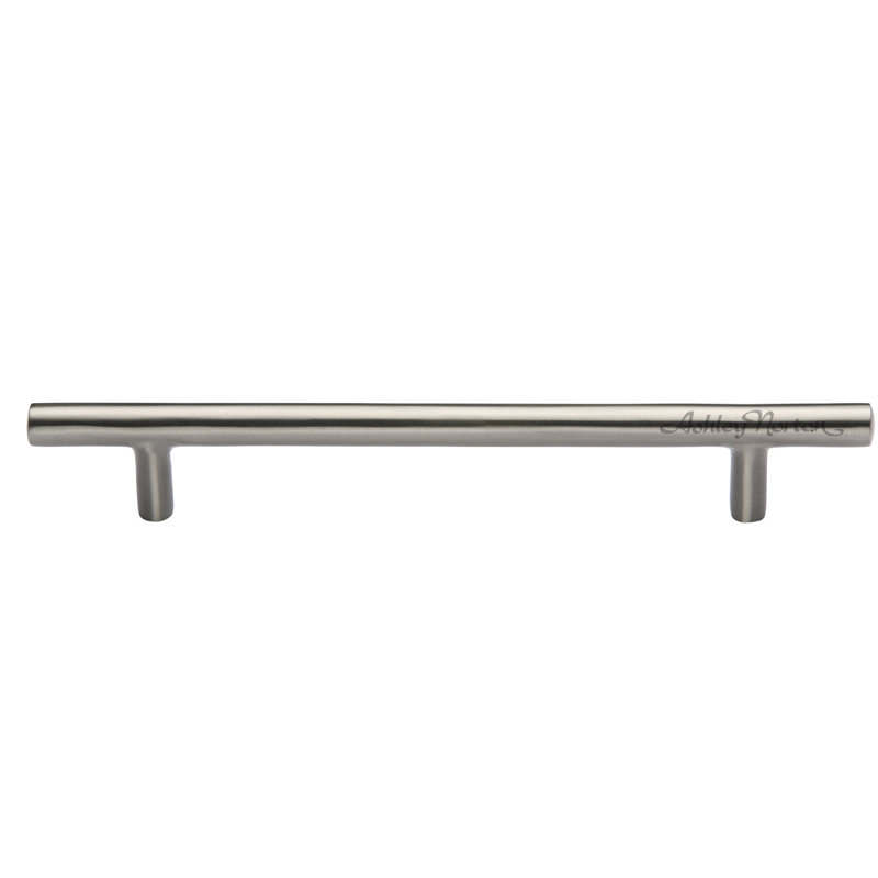 Modern Bar Cabinet Pull, Satin Nickel, 6"