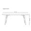 Table de salle à manger rectangulaire French Minimalist Design