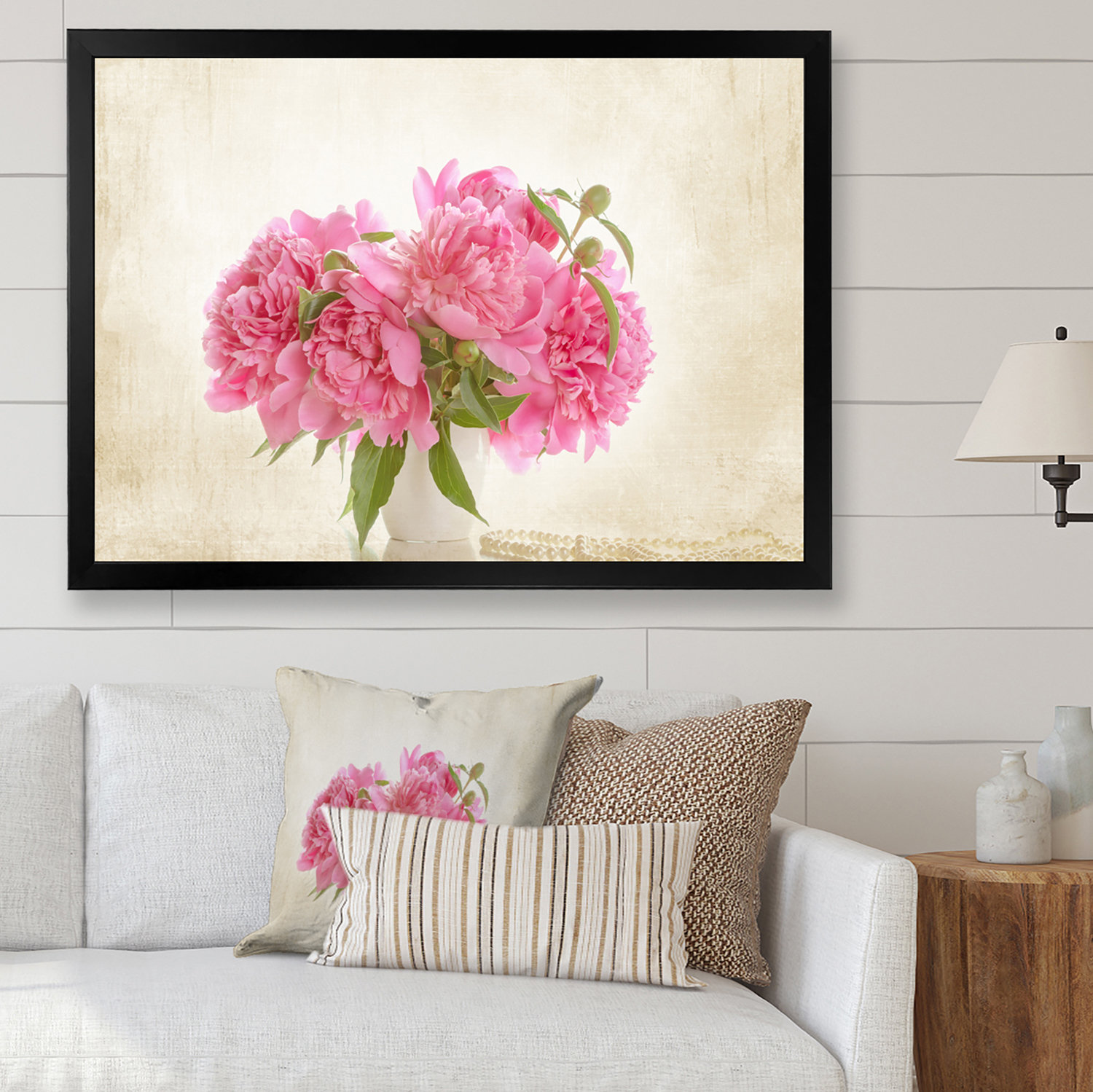 Winston Porter Pink Peonies Bouqet - Traditional Canvas Wall Art ...
