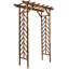 Treillis arqué en bois 79 po - Style campagne élégant pour dessus de pergola de style jardin, construction en bois classique. Le bois, le toit, rehausse le décor. Étapes d'assemblage faciles