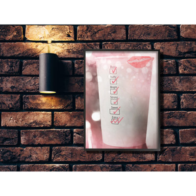 «Checking Off The Coffee Cup List Extra Pink Glam» par Daphne Polselli - impression sur bois