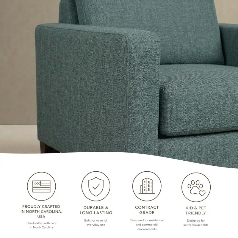 Henry Upholstered Chair, Antic Lagoon