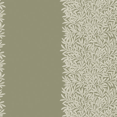 William Morris at Home Willow Stripe Sage Wallpaper
