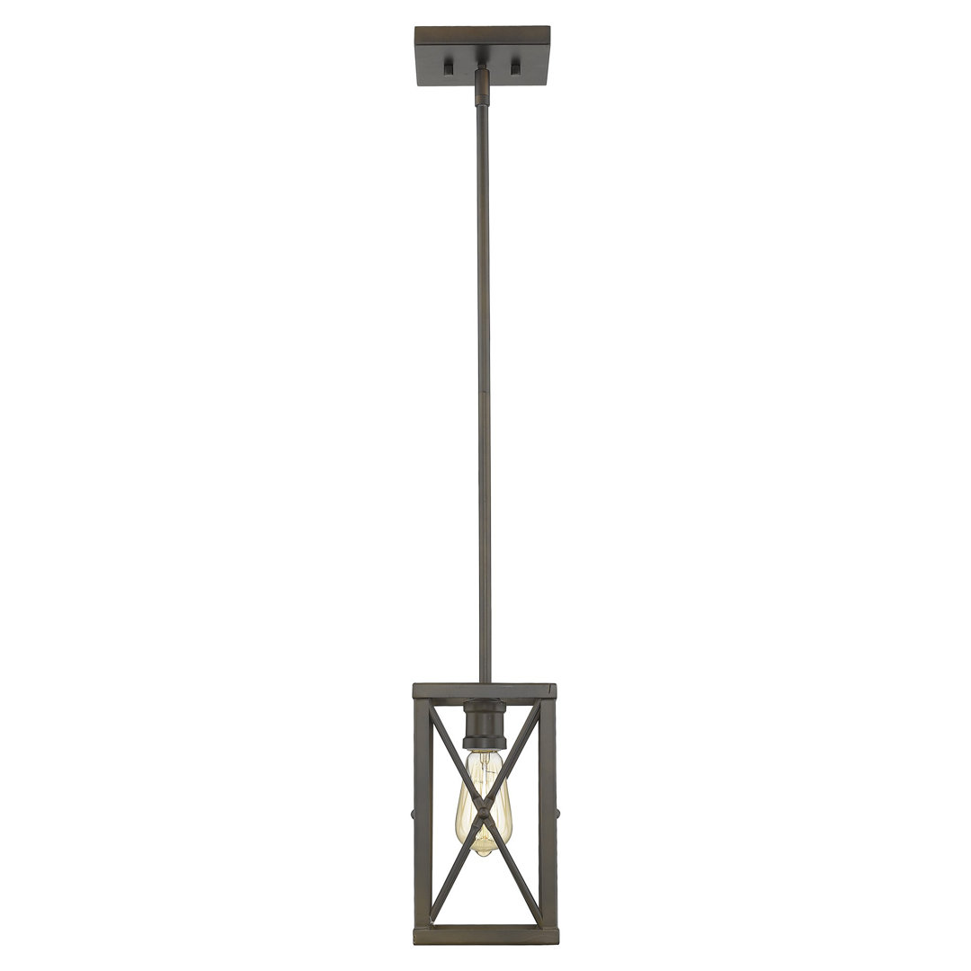 Maly 1 - Light Oil-Rubbed Bronze Single Pendant Gracie Oaks