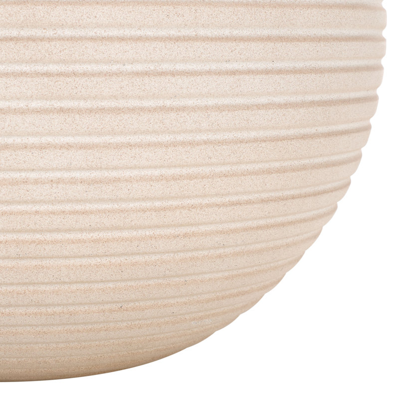 Tornillo Handmade Concrete Pot Planter, Beige