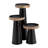 Mango Wood and Iron Pillar Candle Holder with Modern Tapered Design-1788751640
