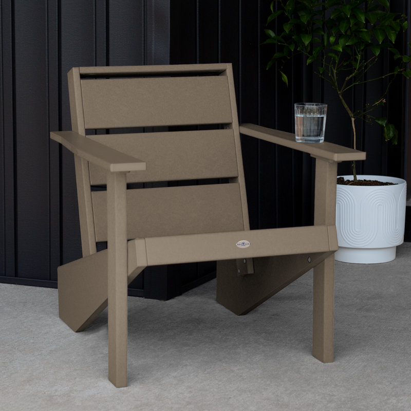 Delisa Haven Modern Adirondack Chair, Cabana Tan