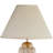 27" Tall Ceramic Table Lamp, Urn-Shaped With Ivory Finish, Three-Way Rotary Switch