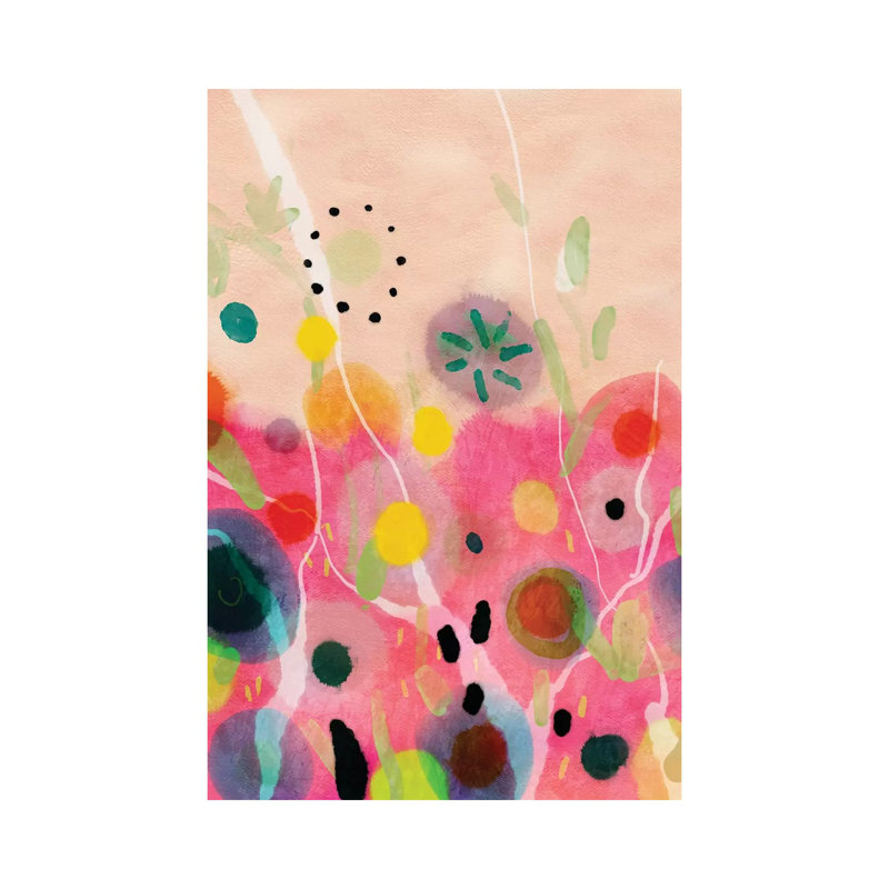 «Flower Power Abstract» par Ana Rut Bré - impression d'art graphique, Aucun mat, Toile tendue, H 12 po x l 8 po x P 0,75 po