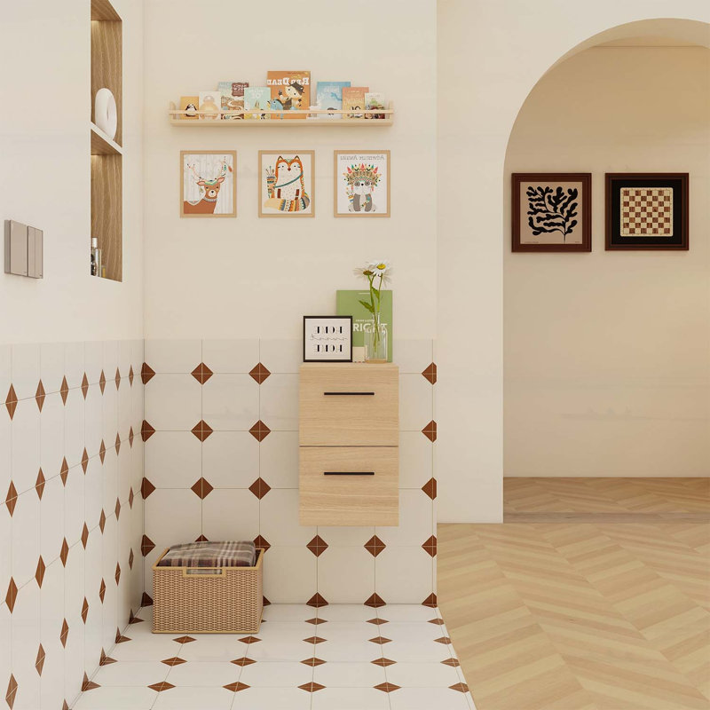 Base de meuble-lavabo flottant avec 2 tiroirs