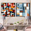 Cuauhtemoc - Ensemble de 2 collages de formes carrées abstraites-101845733-101845732