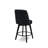 MINCETA Counter Height Bar Stool Set of 2, 26" Swivel Bar Stools with Solid Wood Legs, Farmhouse Upholstered Barstools with Nailhead Trim Design for Kitchen Island, Home Bar, Black-902371484