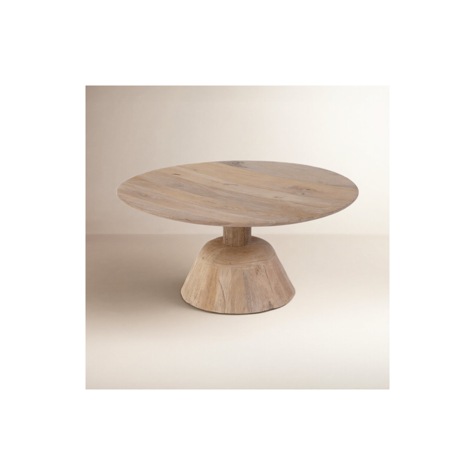 Carmine 30 in. Round Wood Coffee Table
