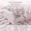 Ensemble de literie moderne en microfibre pour lit simple matelassé réversible floral rose TG