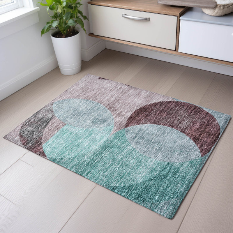 Premium Machine Washable Alves AMF1140 Geometric Rug, Rectangle 1'8" x 2'6"