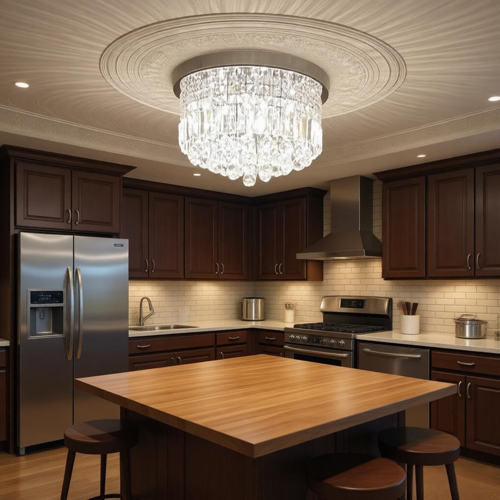 Forrest 9 - Light Flush Mount Dimmable Chandelier 20-Inch Wide Etta Avenue™ 