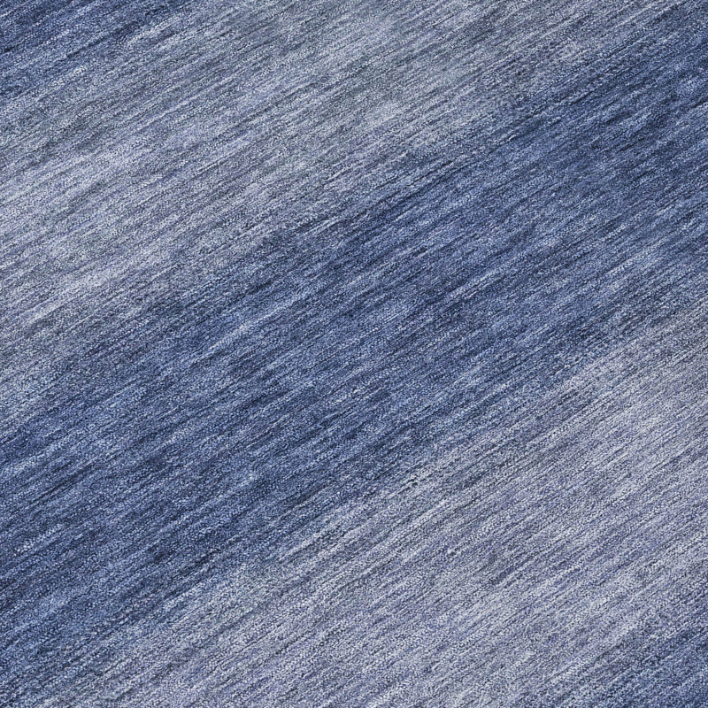 Blue Rectangular Washable Synthetic Striped Rug 3' x 5'