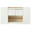 Meuble-lavabo et armoire de rangement avec plateau de table en verre Modern Luxury