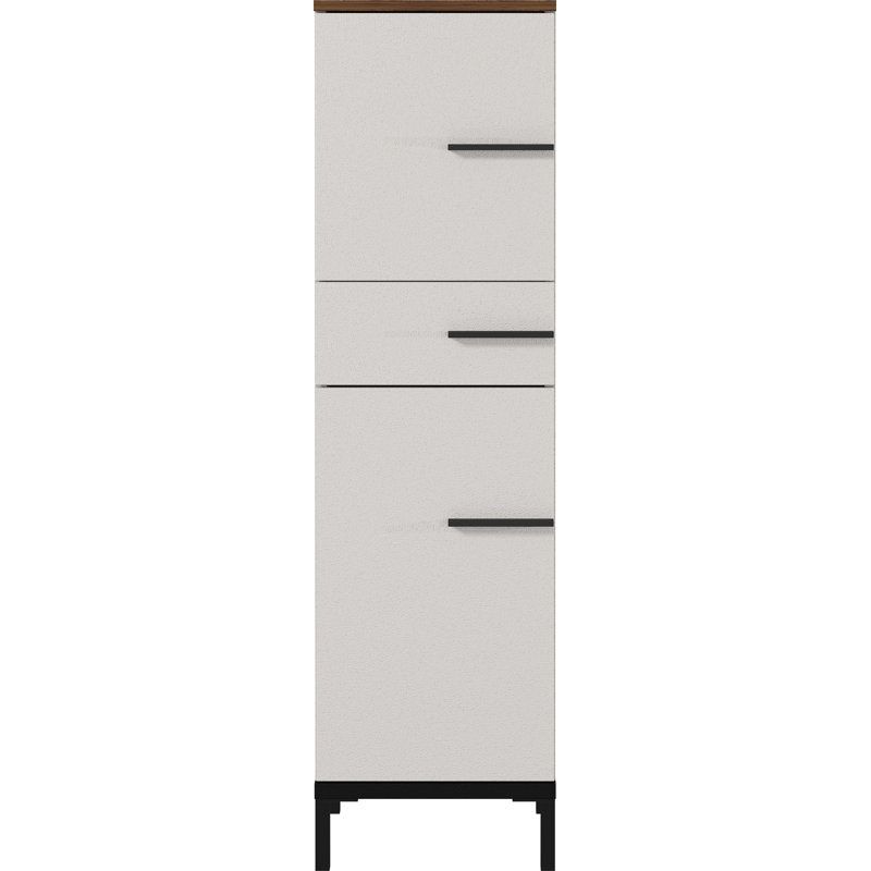 34 x 123 cm Badschrank Yonkers, White