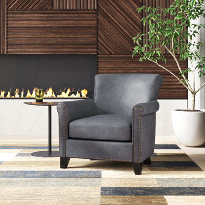 Rael 32.5" Wide Top Grain Leather Armchair