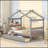 Wooden House Bed With Drawers-1386379613