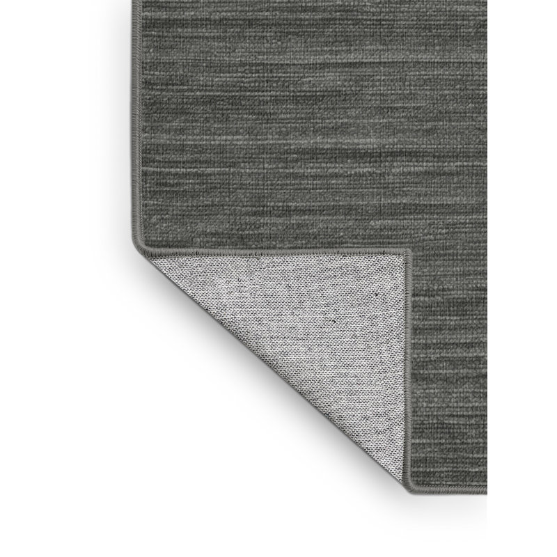 Machine Washable Solid Gray Area Rug, Square 5'