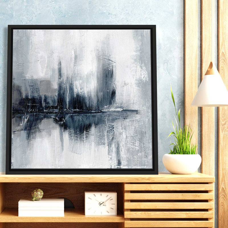 «Harbor Lights» par Nan - impression sur toile tendue, L 21,5 po x H 21,5 po, Cadre noir