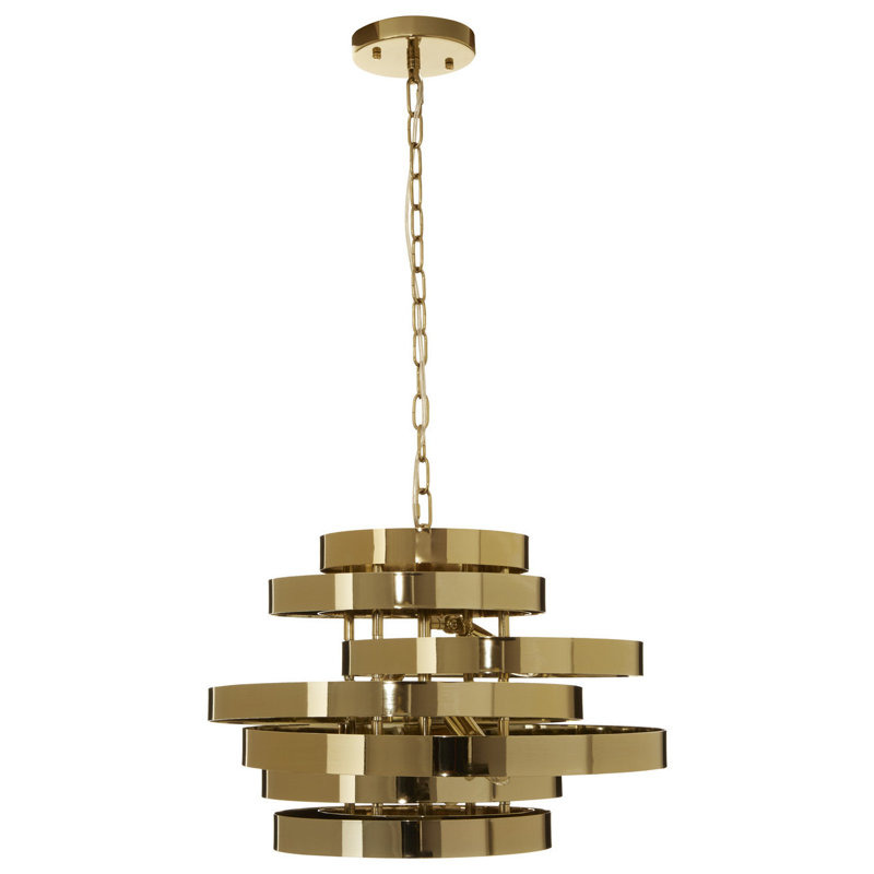 Ranchester 4 - Light Gold Geometric Pendant