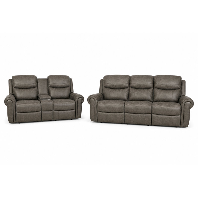 B879DA1076234E19968E2A76214477BA, Gris, 2 pièces: causeuse, canapé