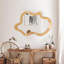 Miroir mural 33,46 "x 22,24" de forme irrégulière avec cadre en bois naturel