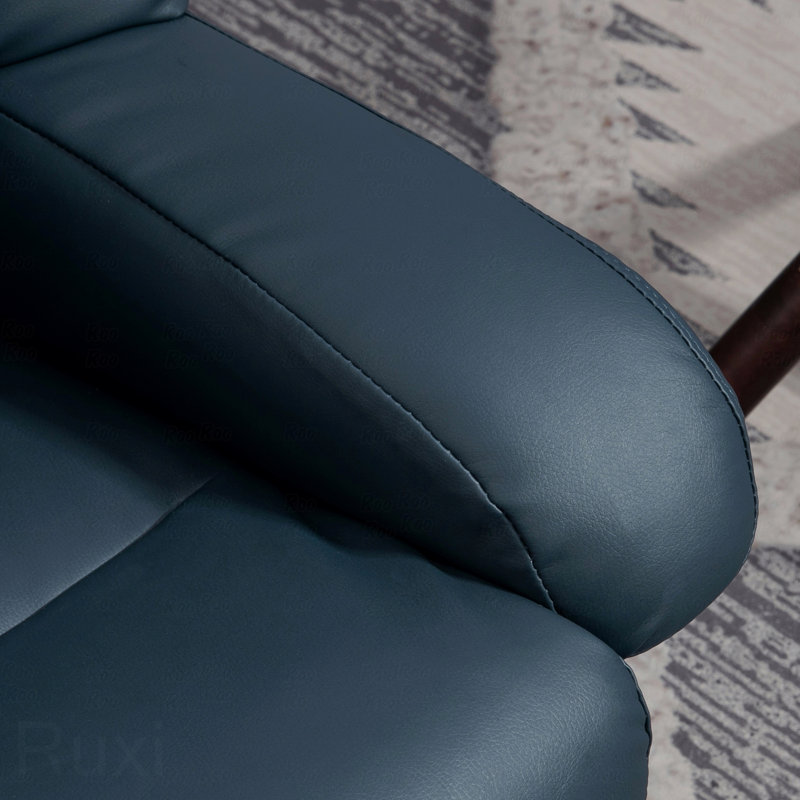 Avec fonction de massage avec fauteuil inclinable et repose-pieds, pivotant à 360 ° avec fonction inclinable, bleu