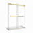 55–60 in. W x 76 in. H Frameless Double Bypass Sliding Shower Door, Brushed Gold, 5/16 in. Tempered Glass
