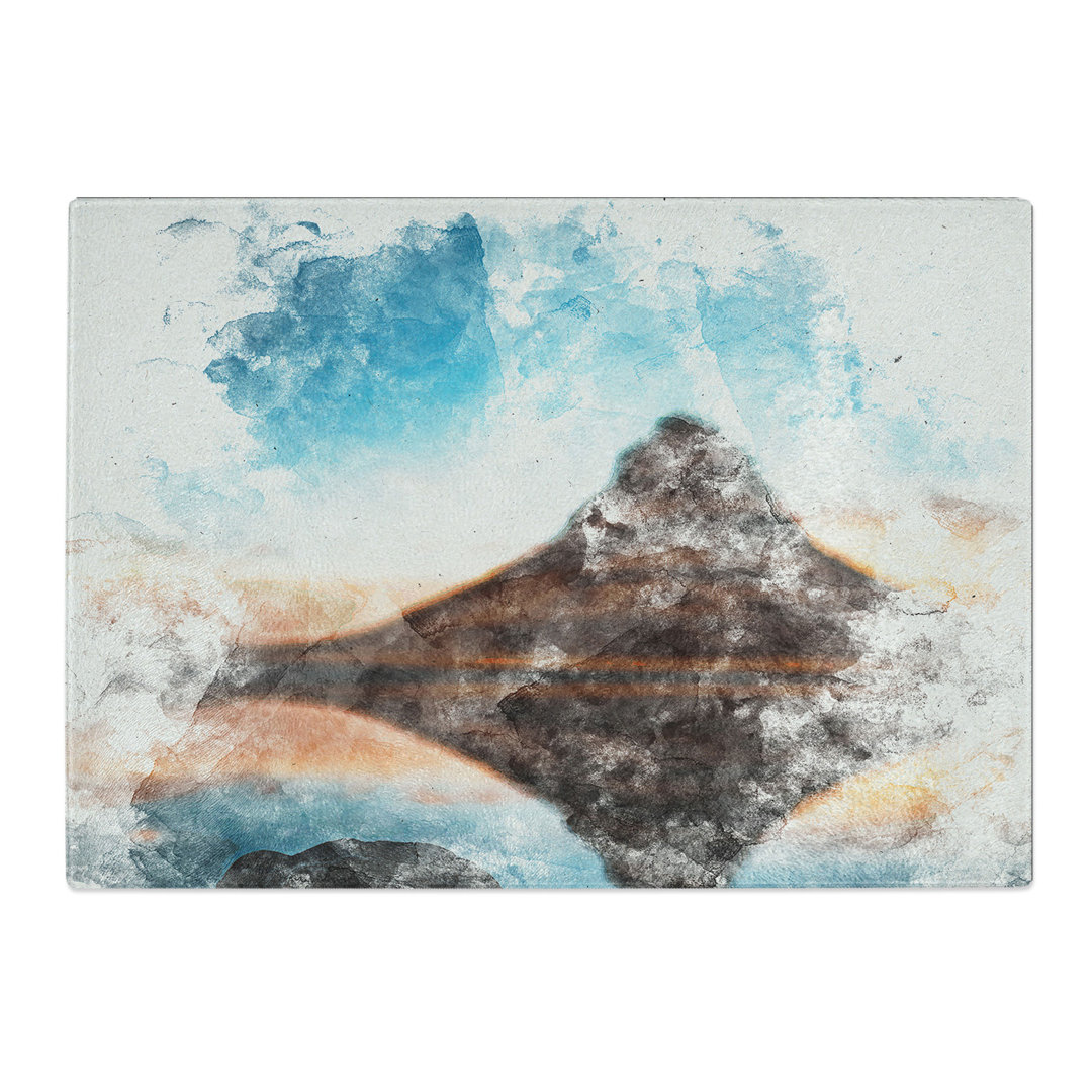 Tempered Glass Kirkjufell Mountain in Iceland Chopping Board