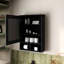 Élégante armoire de salle de bain noire avec porte miroir - Keep Your Meds In, 29 po x 20,9 po x 6,6 po, 5 tablettes et plus, design moderne et élégant pour les produits de soins de la peau et de salle de bain-630686106