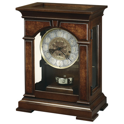 Emporia Chiming Quartz Mantel Clocks Kieninger Tabletop Clock in Cherry Borbeaux